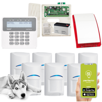 ZESTAW ALARMOWY SATEL PERFECTA 16 SET-A 7 CZUJEK BOSCH PET + PRF-LCD + SYRENA SP-4001 R